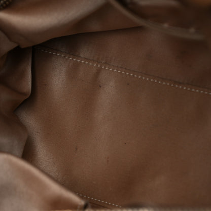 Chanel Calfskin Bubble Quilt Bowler Brown 16 of 28
