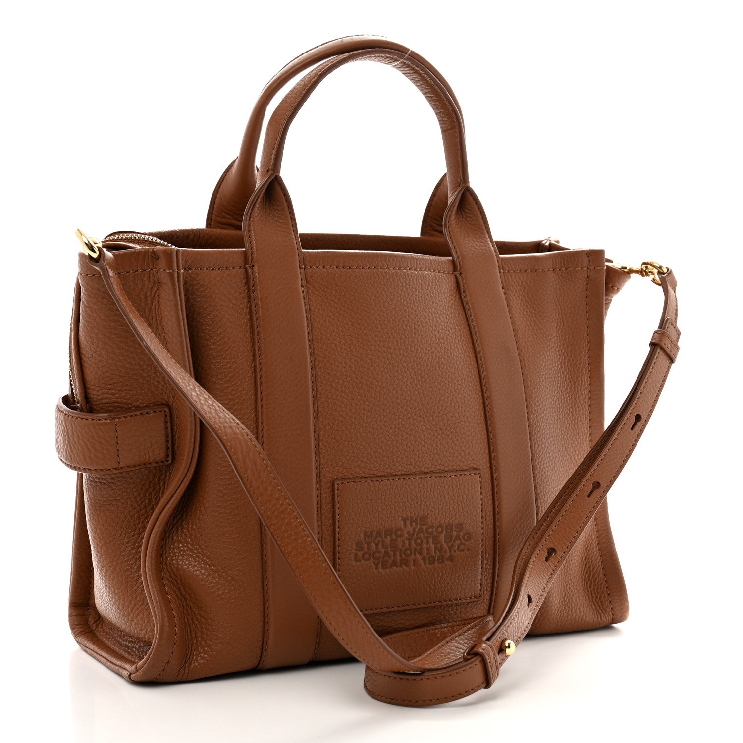 Marc Jacobs Grained Calfskin Medium The Tote Bag Argan Oil 3 of 13