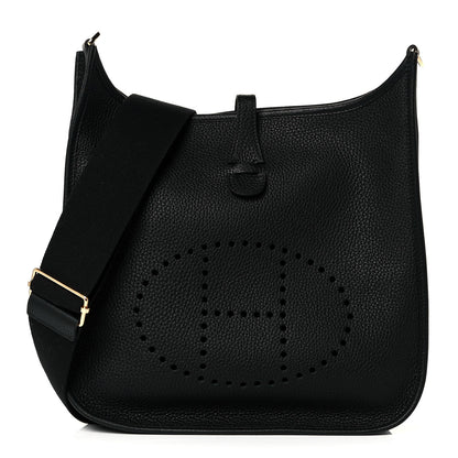 Hermes Taurillon Clemence Evelyne III PM Black 1 of 11