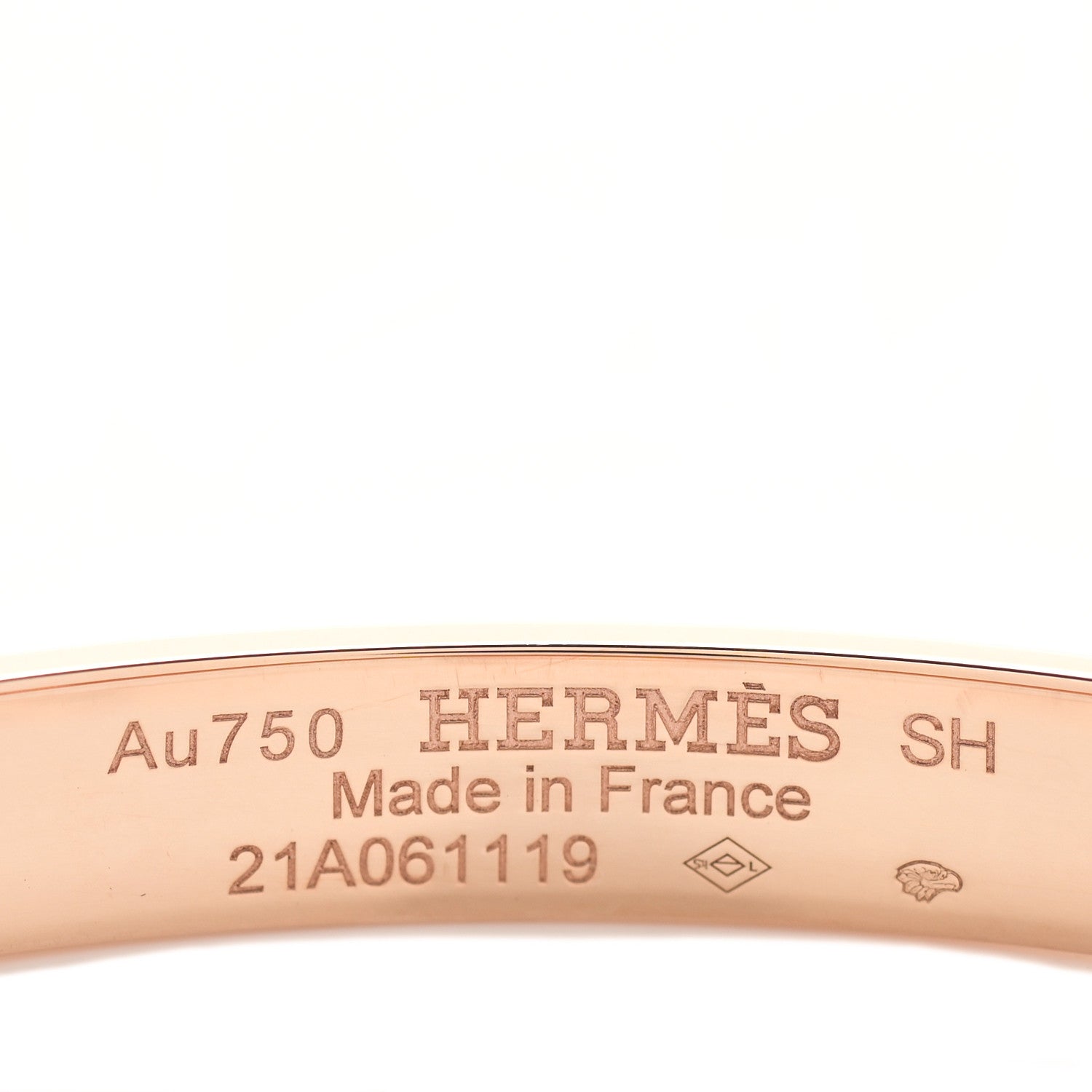Hermes 18K Rose Gold PM Collier De Chien Bracelet SH 4 of 5
