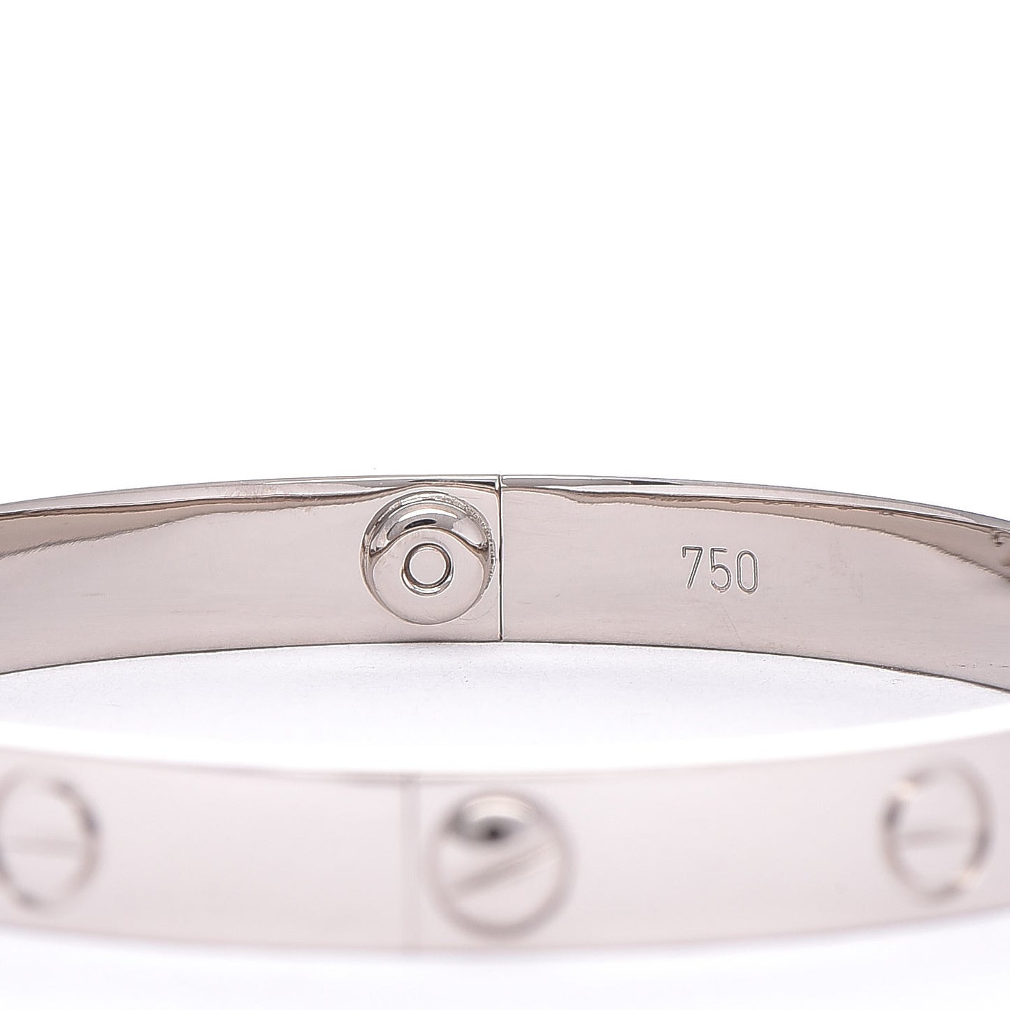 18K White Gold LOVE Bracelet 17