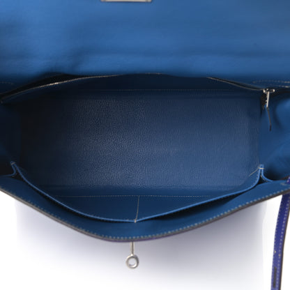 Hermes Epsom Candy Kelly Retourne 35 Bleu Electrique Mykonos 5 of 18