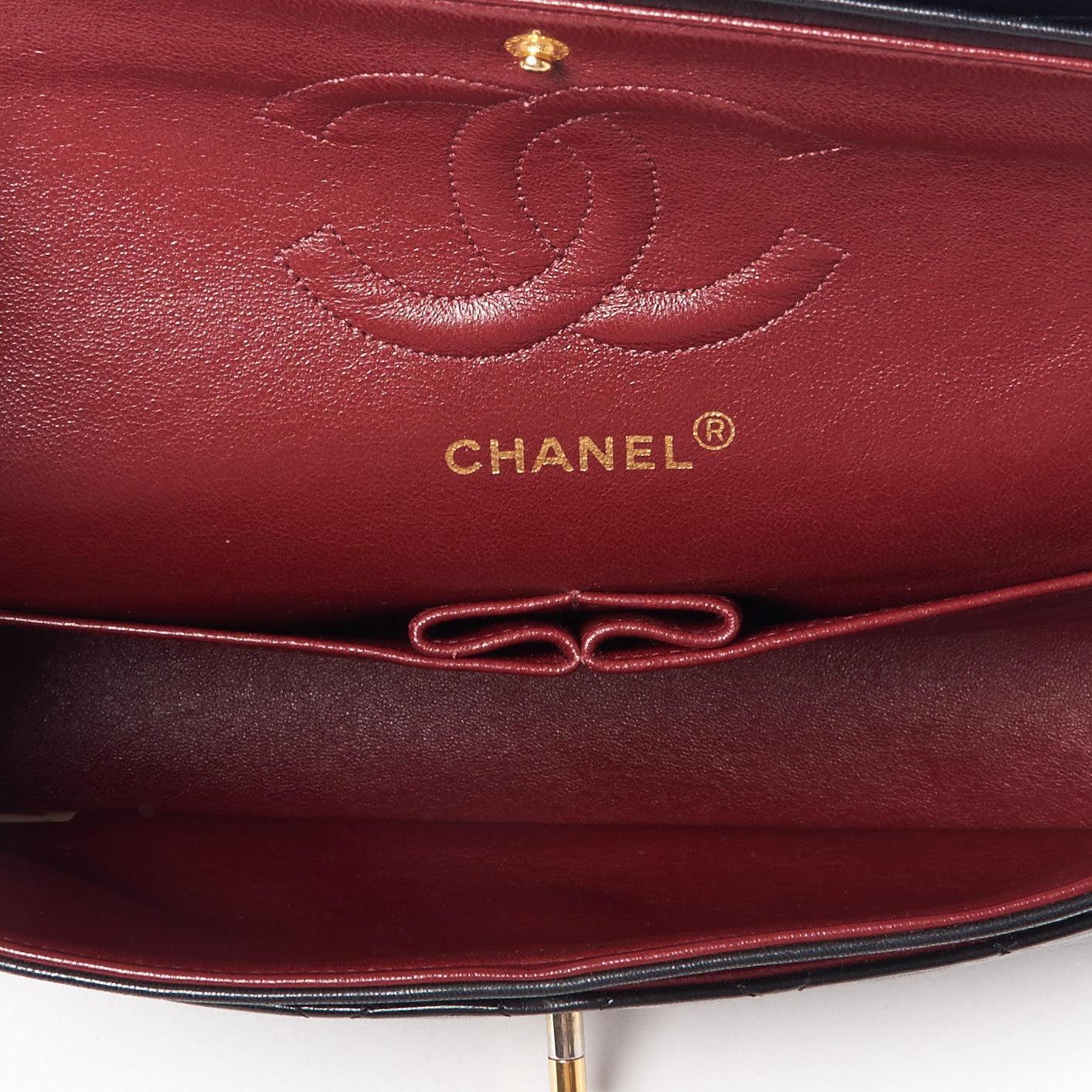 Chanel Lambskin Quilted Medium Double Flap Black 7 of 10