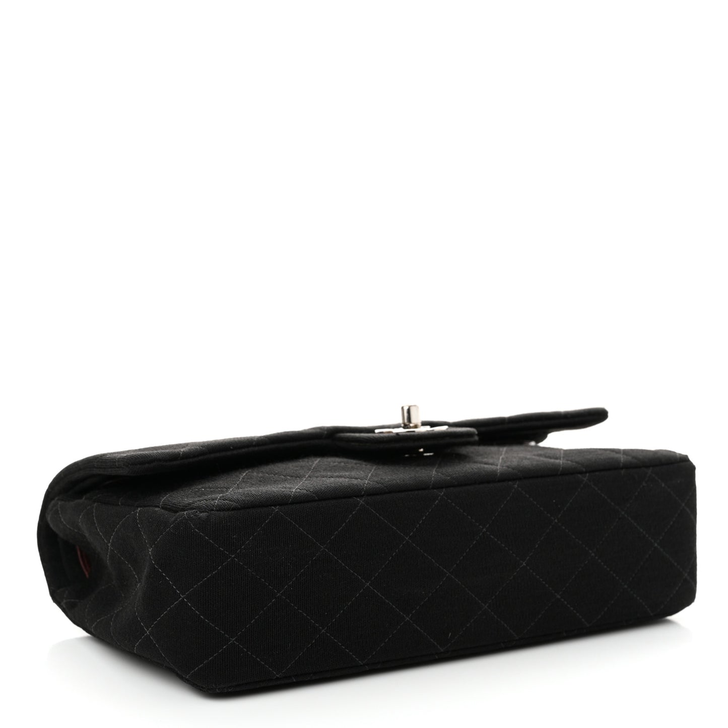 Jersey Quilted Medium Double Flap Black