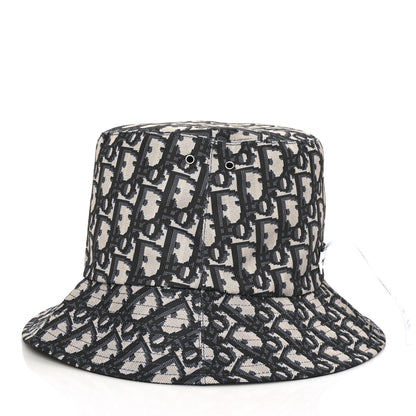 Christian Dior Oblique Reversible Teddy-D Brim Bucket Hat 57 Blue 9 of 11