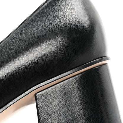 Gucci Malaga Kid Sylvie Web Chain Mid Heel Loafers 36 Black 13 of 16