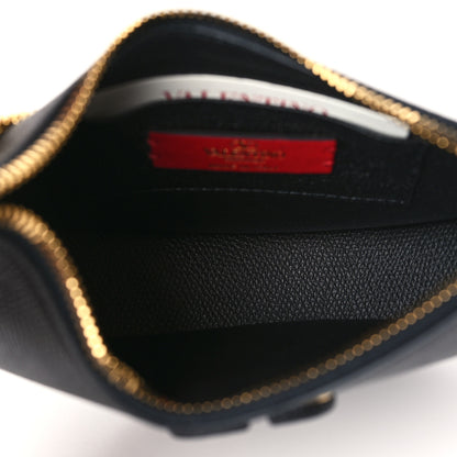 Valentino Garavani Grainy Calfskin Mini Vlogo Hobo Bag Black 5 of 9