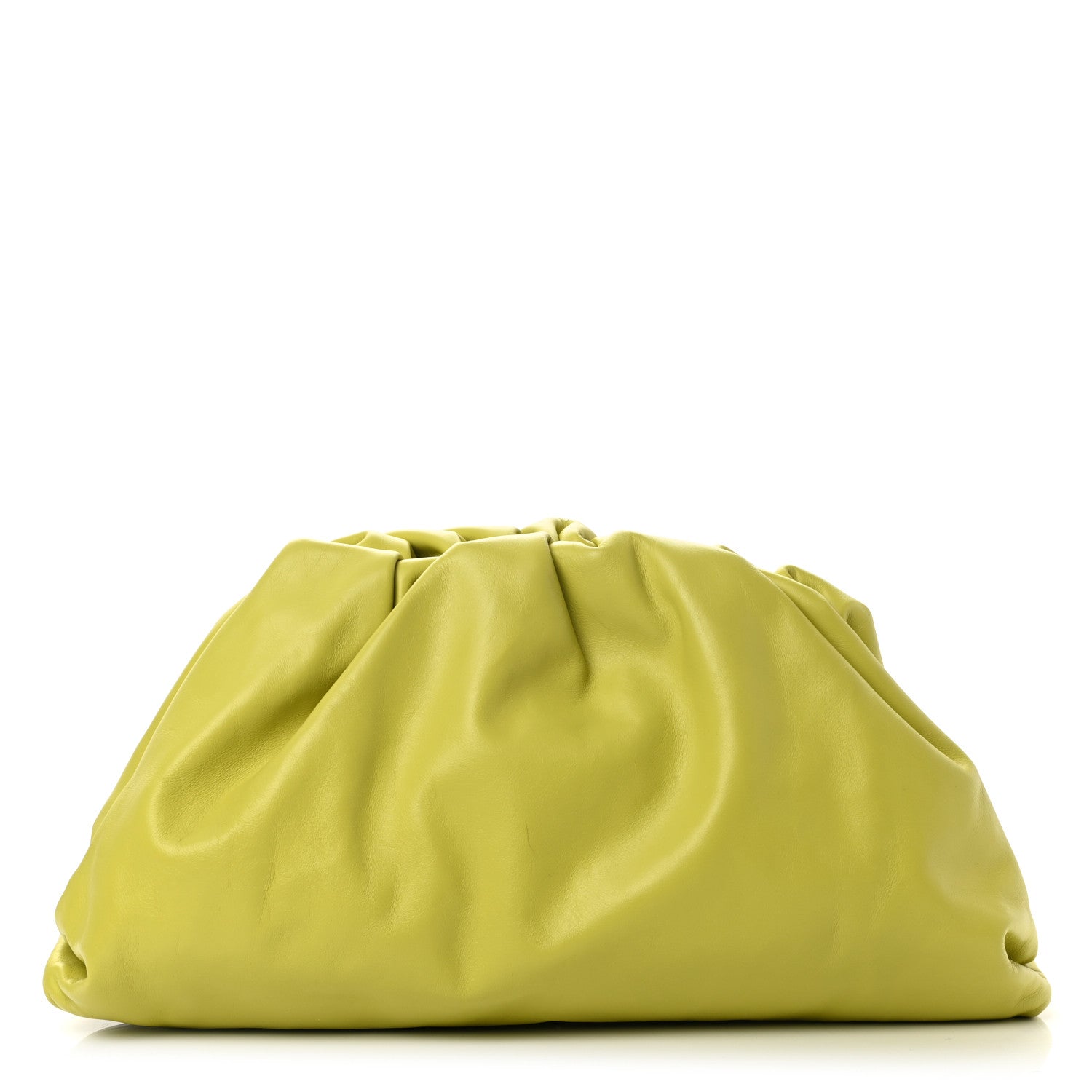 Bottega Veneta Smooth Butter Calf The Pouch Oversized Clutch Kiwi 1 of 8