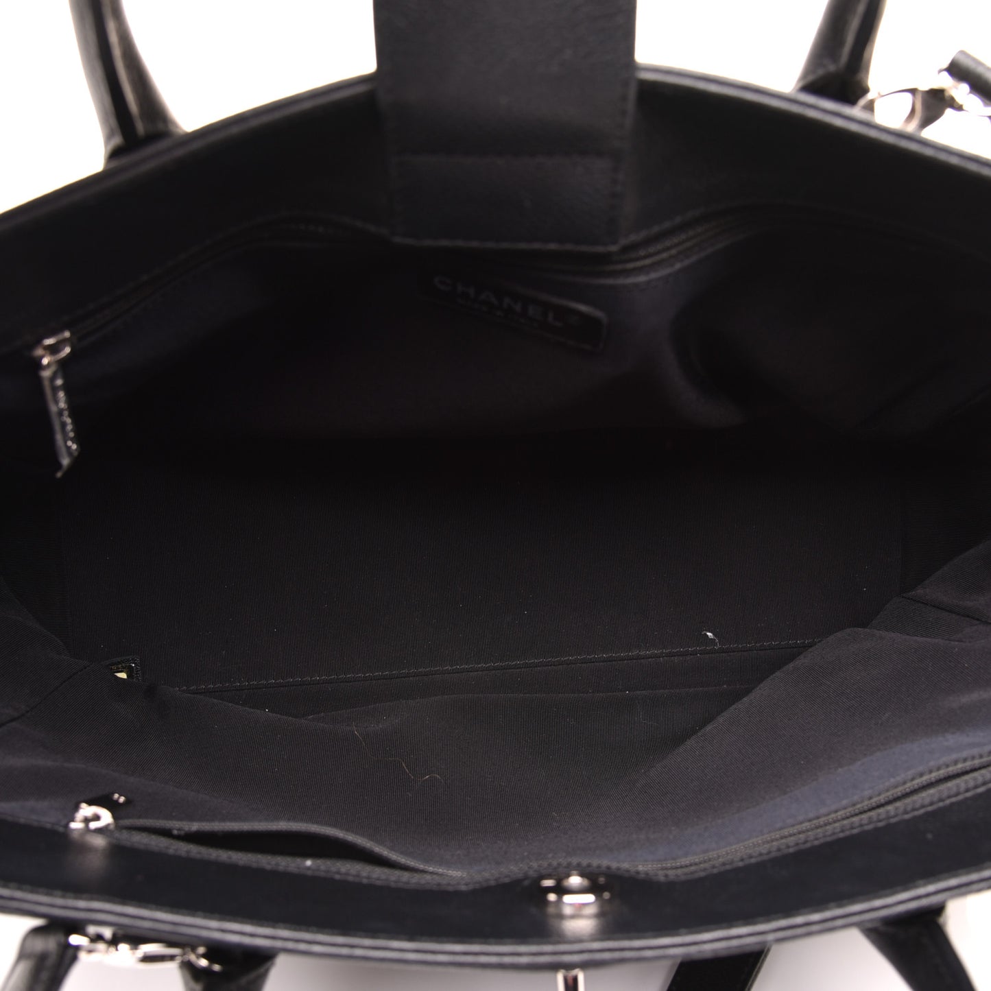 Calfskin Cerf Executive Shopper Tote Black