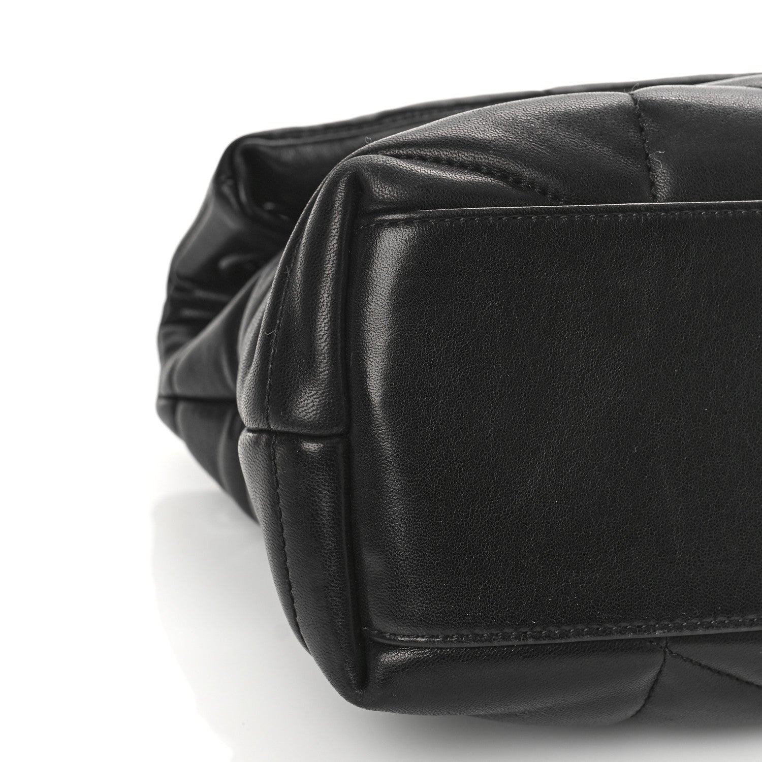 Saint Laurent Lambskin Quilted Monogram Monochrome Small Loulou Puffer Chain Satchel Black 7 of 8