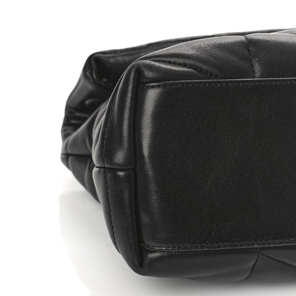 Saint Laurent Lambskin Quilted Monogram Monochrome Small Loulou Puffer Chain Satchel Black 7 of 8
