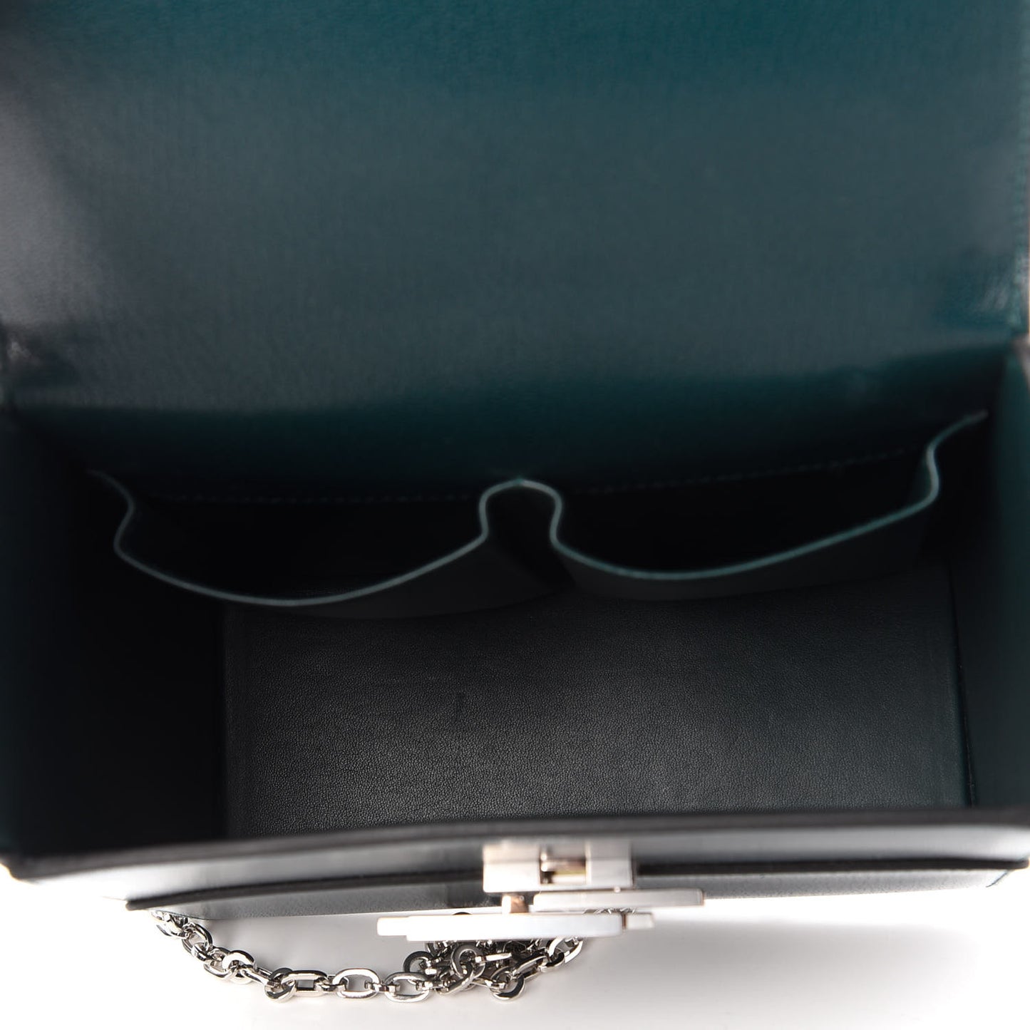 Chevre Mysore Cinhetic Boxy Top Handle Bag Vert Cypress