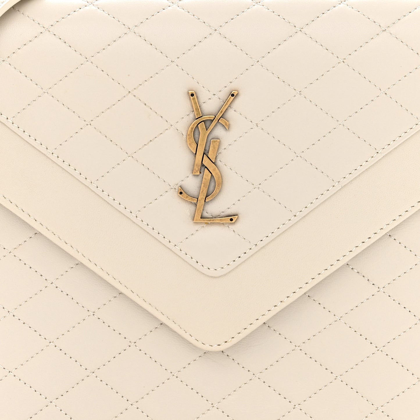 Lambskin Quilted Mini Gaby Satchel Crema Soft