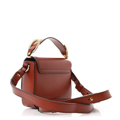 Chloe Shiny Calfskin Suede Mini C Double Carry Sepia Brown 3 of 10