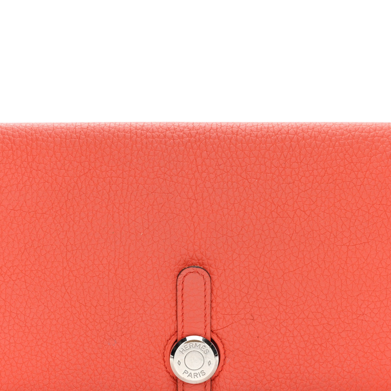 Hermes Togo Dogon Recto Verso Wallet Orange Poppy Rose Candy 1 of 7