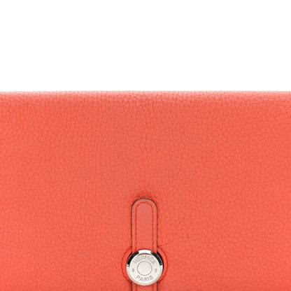 Hermes Togo Dogon Recto Verso Wallet Orange Poppy Rose Candy 1 of 7