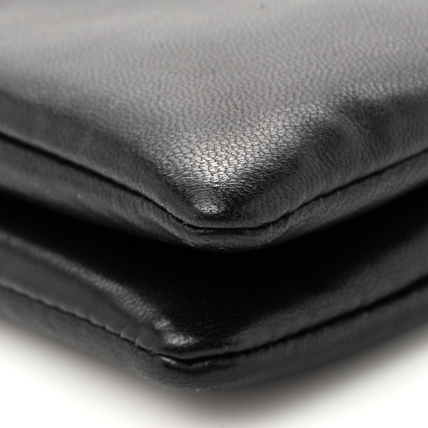 Saint Laurent Lambskin Large Calypso Bi-Fold Wallet Black 8 of 9