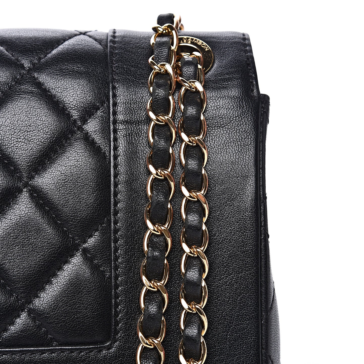 Sheepskin Quilted Vintage Mademoiselle Flap Black