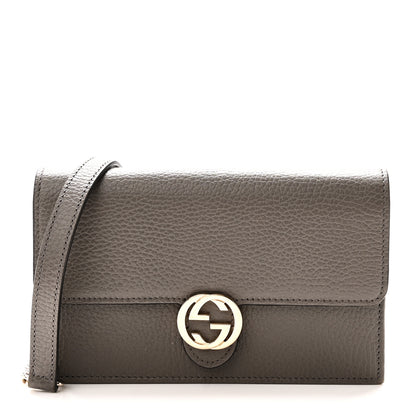 Gucci Dollar Calfskin Interlocking G Chain Wallet Loess 1 of 10