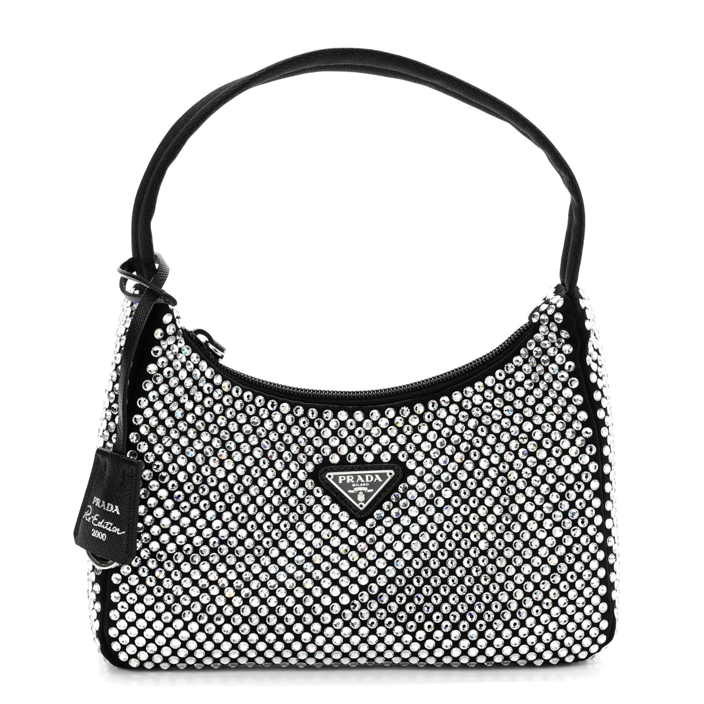 Satin Crystal Mini Re-Edition 2000 Bag Cristal