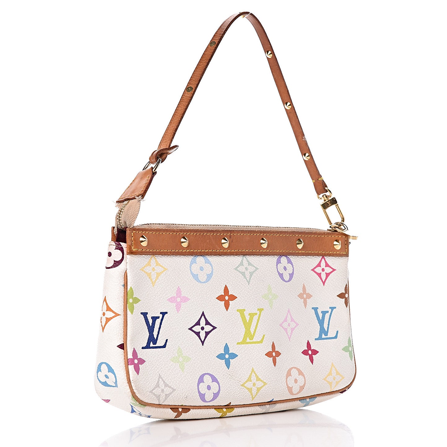 Monogram Multicolor Pochette Accessories White