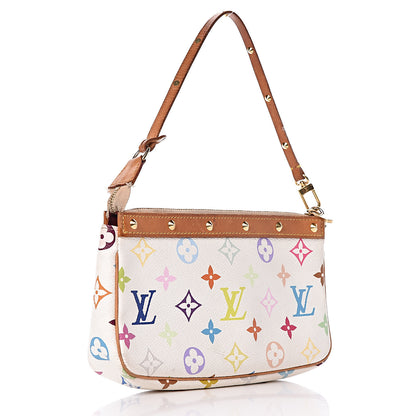 Louis Vuitton Monogram Multicolor Pochette Accessories White 3 of 13