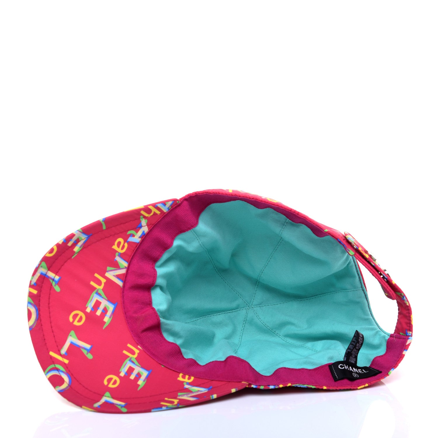 Chanel Nylon Logo Cap Hat Fuchsia 6 of 7