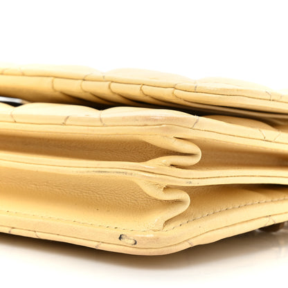 Chanel Lambskin Quilted Mini Wallet On Chain WOC Yellow 10 of 20