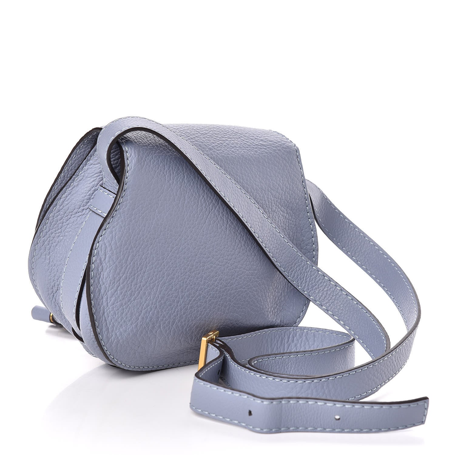 Chloe Calfskin Mini Marcie Round Crossbody Bag Washed Blue 3 of 10