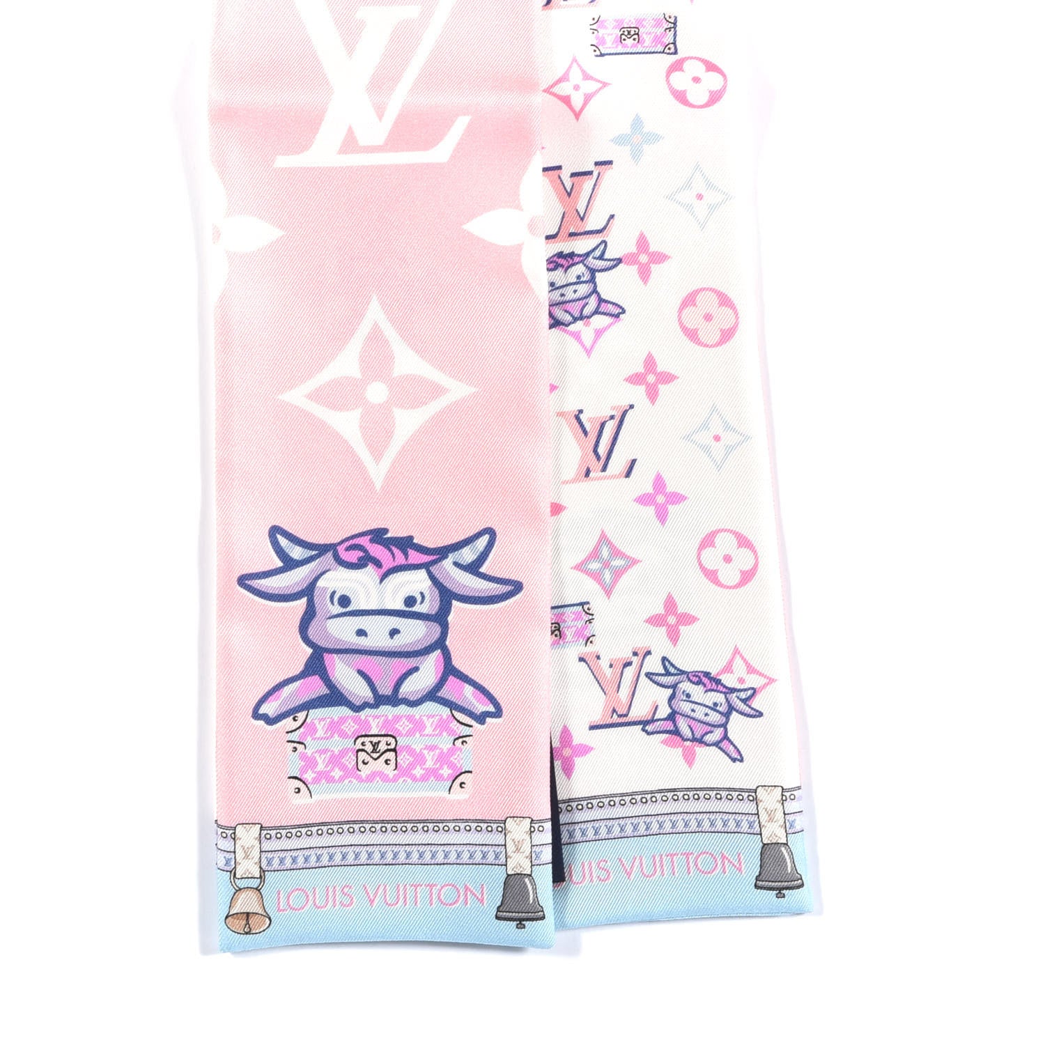 Louis Vuitton Silk Monogram Rodeo Bandeau Rose 2 of 3