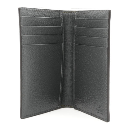 Gucci GG Supreme Monogram Textured Dollar Calfskin Ophidia Card Case Grey Black Graphite Grey 4 of 7