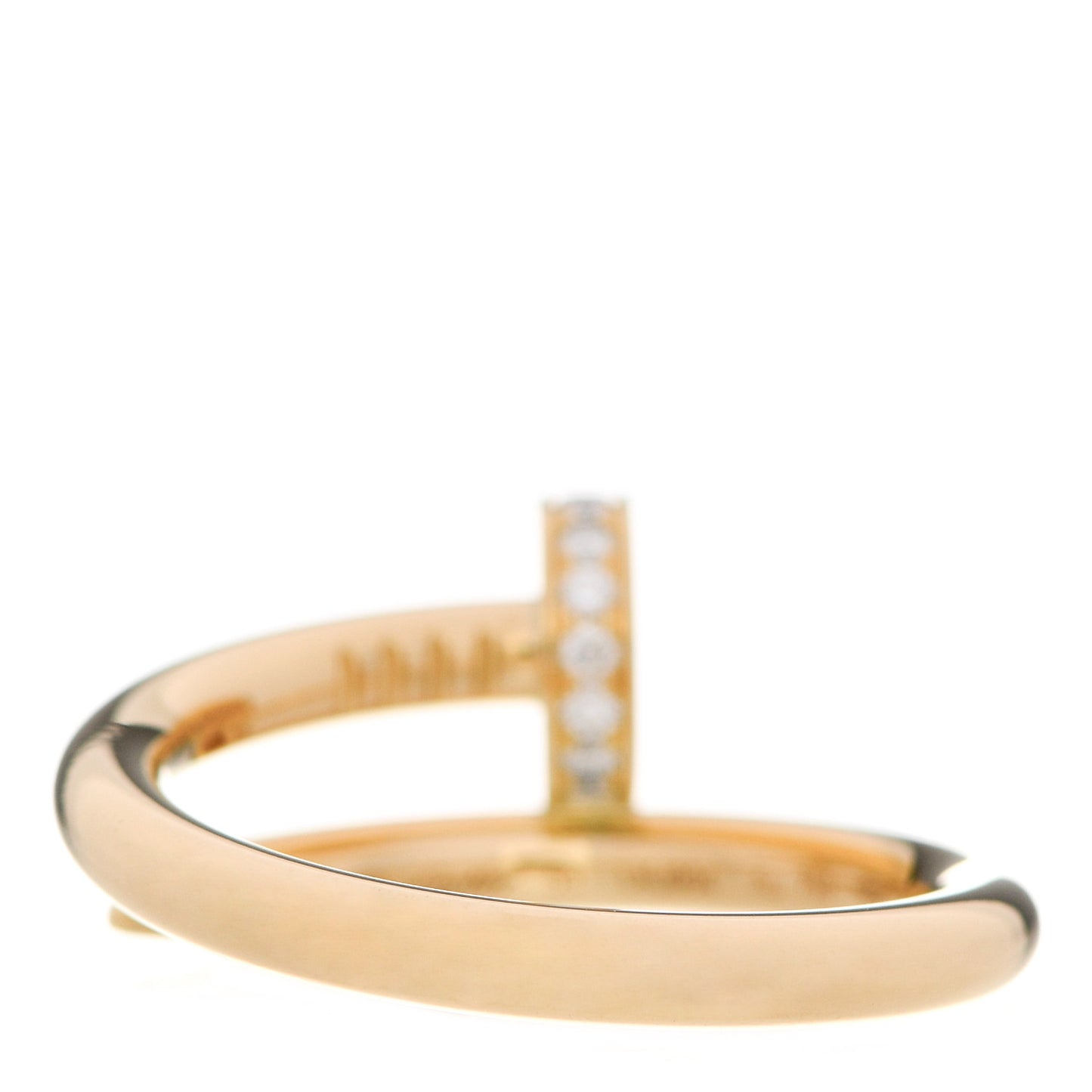 18K Yellow Gold Diamond Juste Un Clou Ring 53 6.25