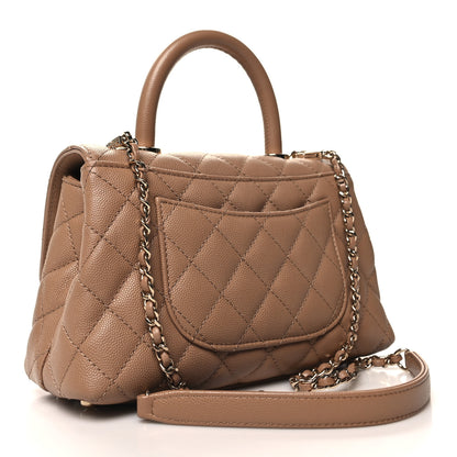Chanel Caviar Quilted Mini Coco Handle Flap Brown 3 of 10