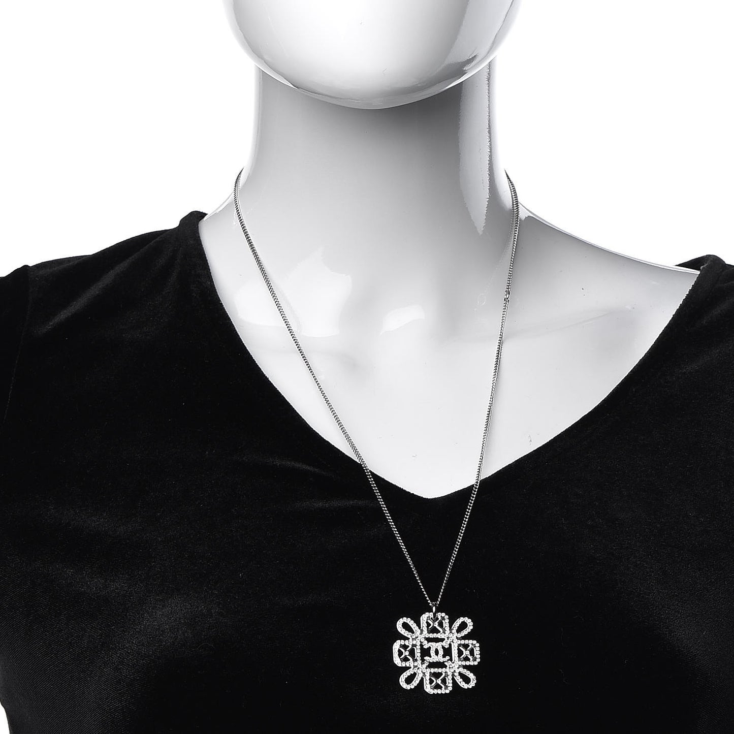 Crystal Strass Necklace Silver