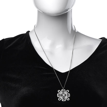 Chanel Crystal Strass Necklace Silver 2 of 4