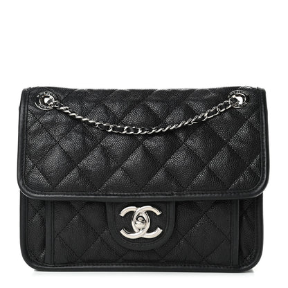 Chanel Caviar Quilted Mini French Riviera Flap Black 1 of 5