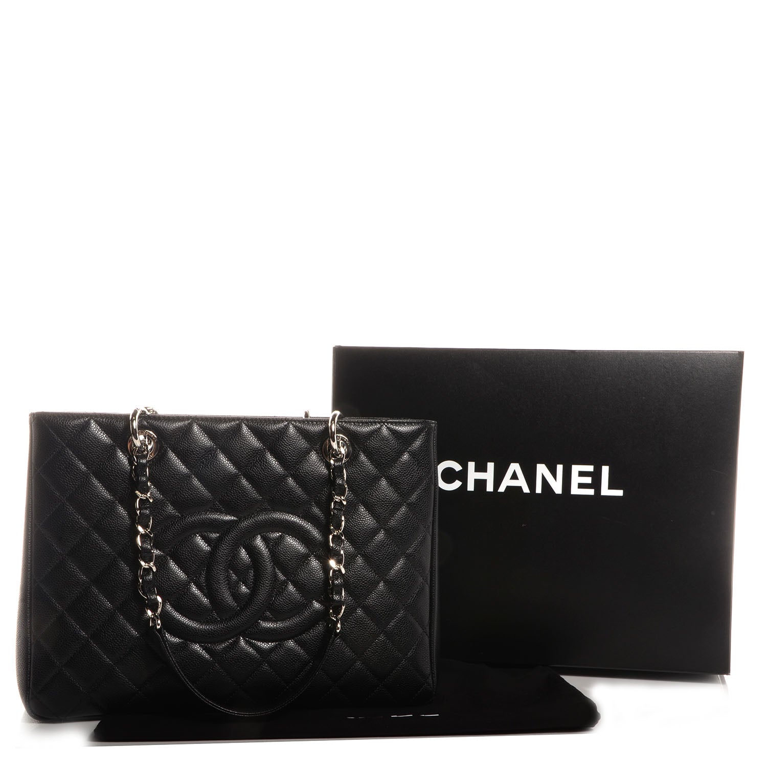Chanel Caviar Grand Shopping Tote GST Black 6 of 9