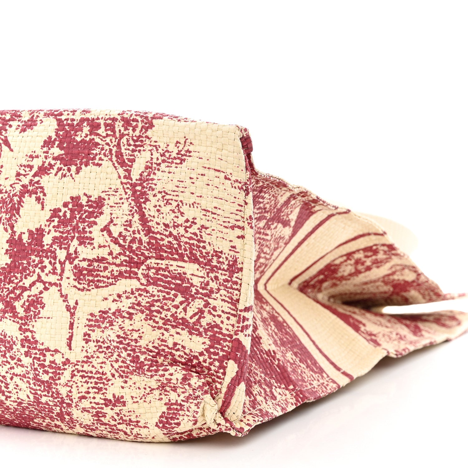 Christian Dior CHRISTIAN DIOR Straw Dioriviera Tote Red 8 of 9