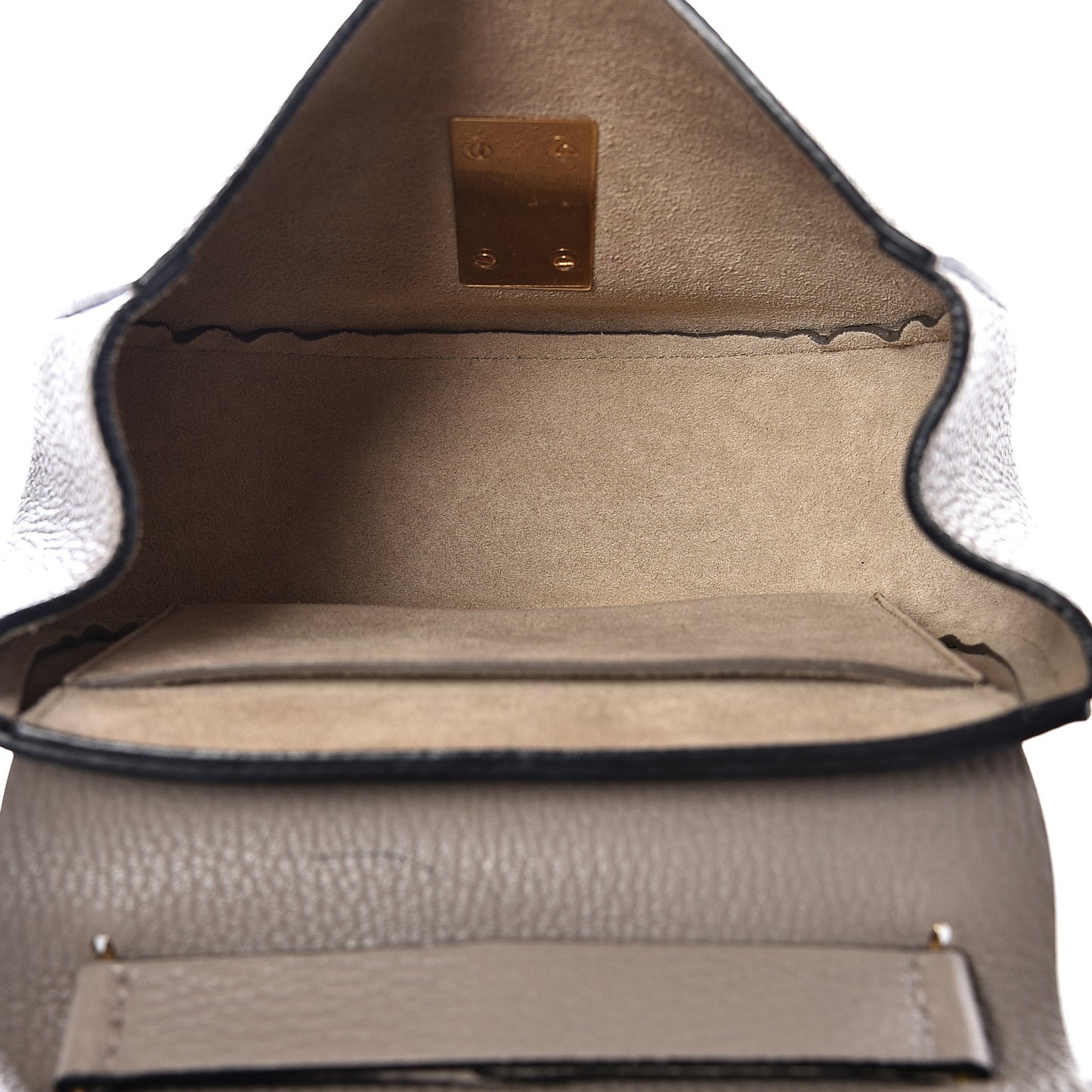 Grained Lambskin Mini Drew Shoulder Bag Motty Grey