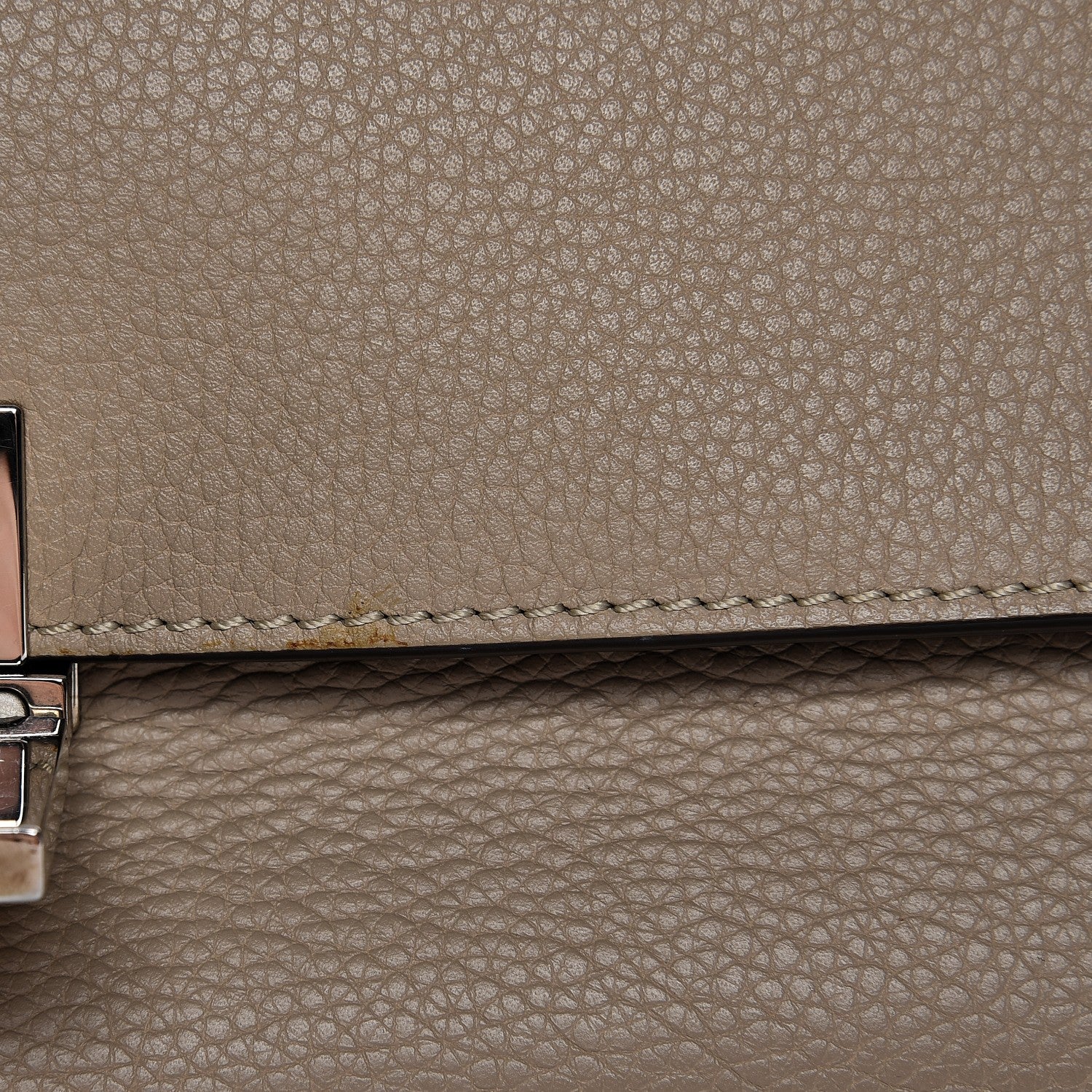 Celine Drummed Calfskin Suede Medium Trapeze Dune 9 of 9