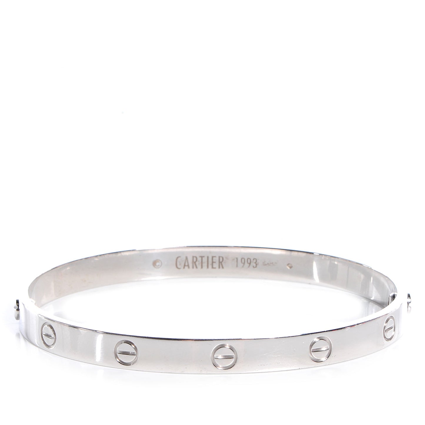 18K White Gold LOVE Bracelet 20