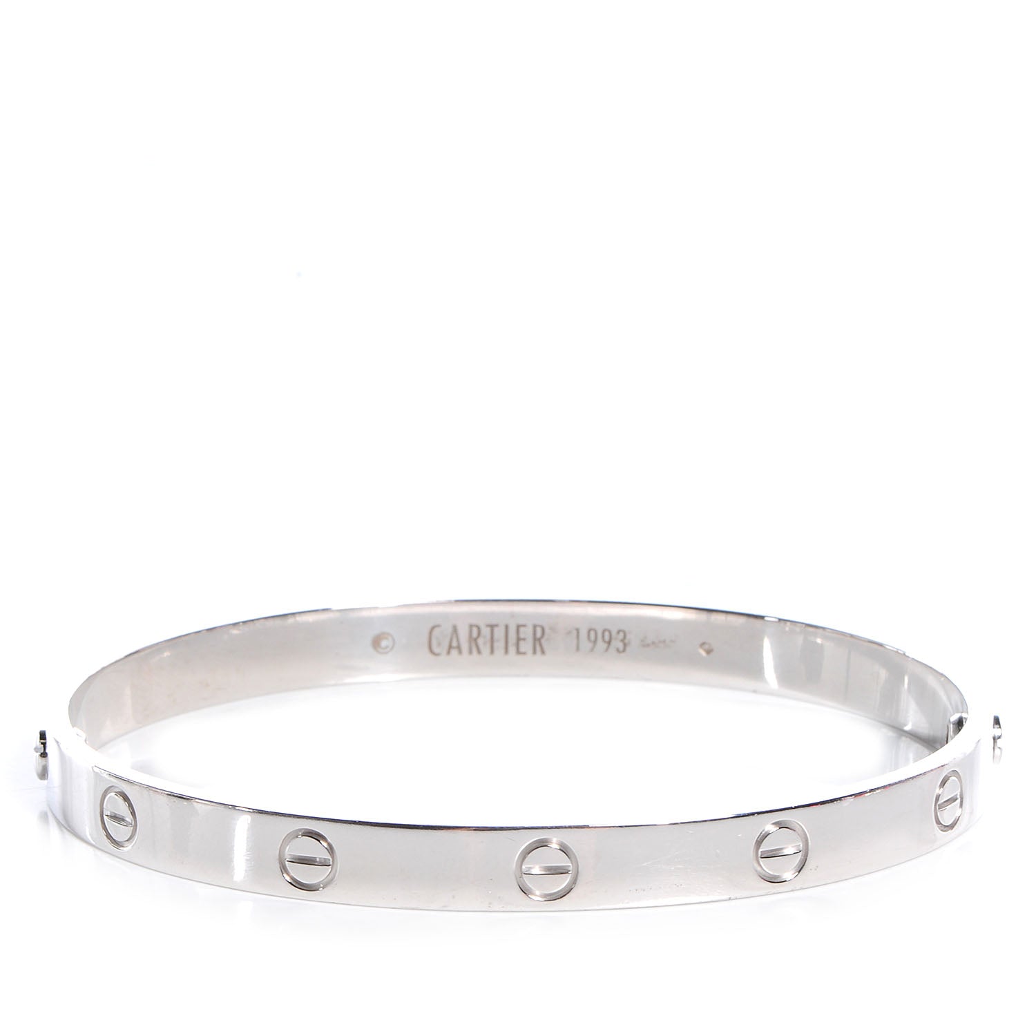 Cartier 18K White Gold LOVE Bracelet 20 1 of 6