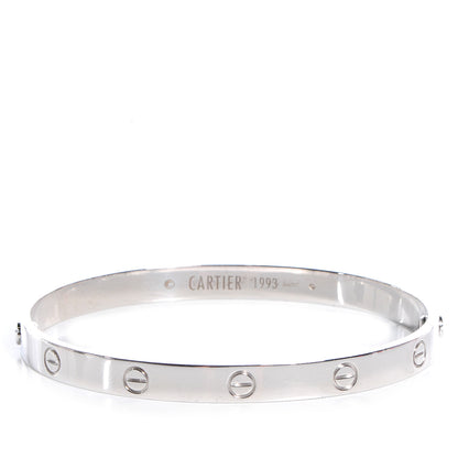 Cartier 18K White Gold LOVE Bracelet 20 1 of 6