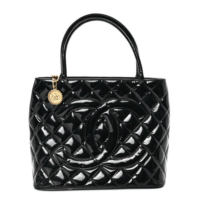 Chanel Patent Medallion Tote Black 1 of 12