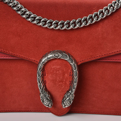 Gucci Suede Vitello Velvet Small Dionysus Shoulder Bag Vulcanic Red 9 of 11