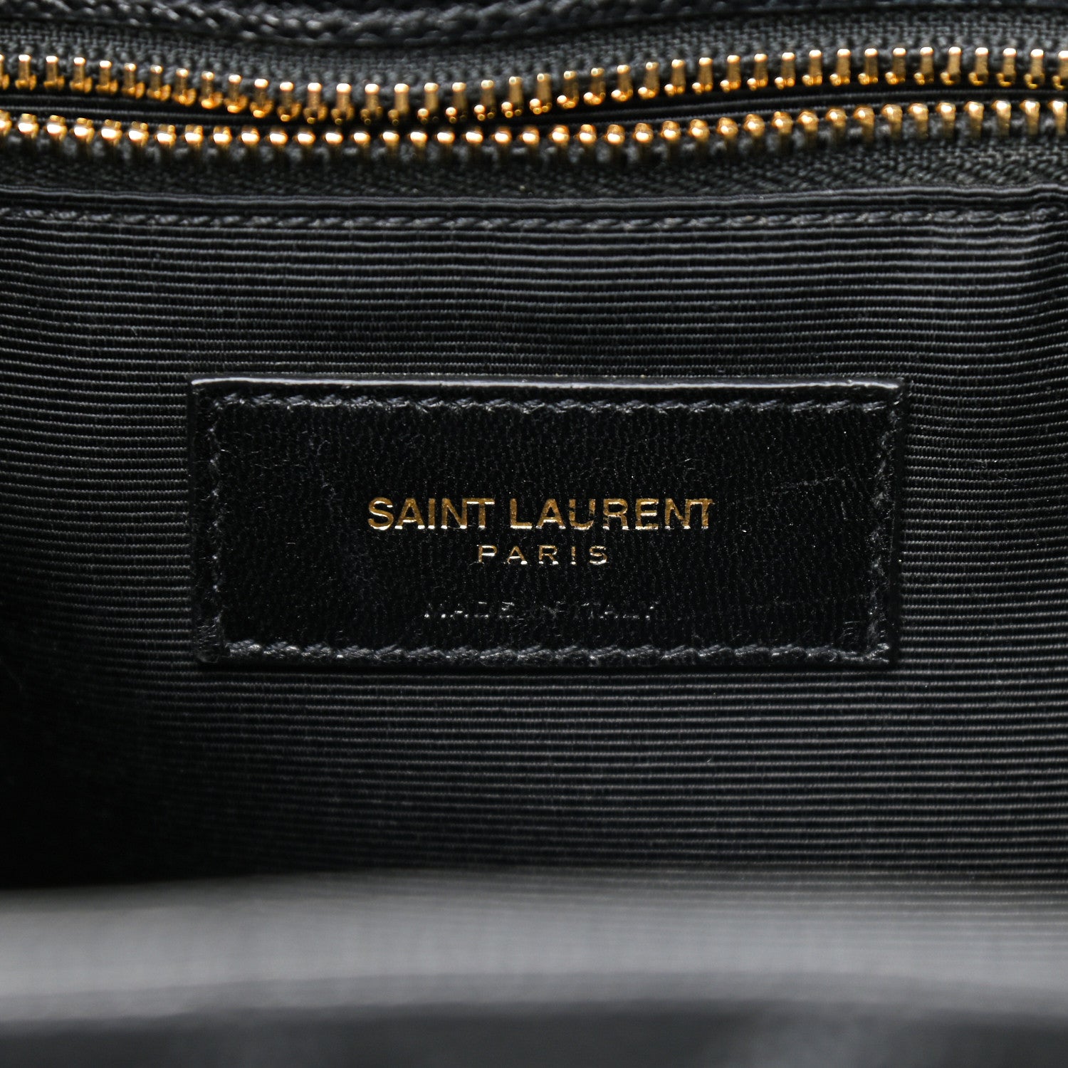 Saint Laurent Grain De Poudre Matelasse Chevron Monogram Shopping Bag Black 6 of 11