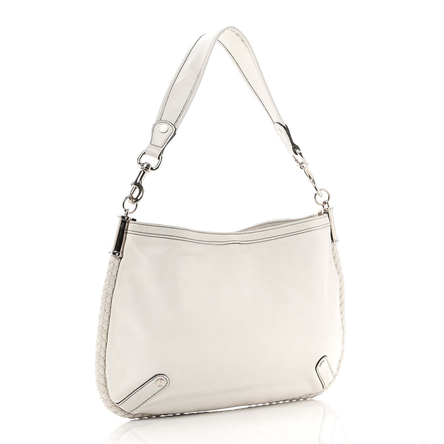 Gucci Calfskin Britt Medium Shoulder Bag White 3 of 10