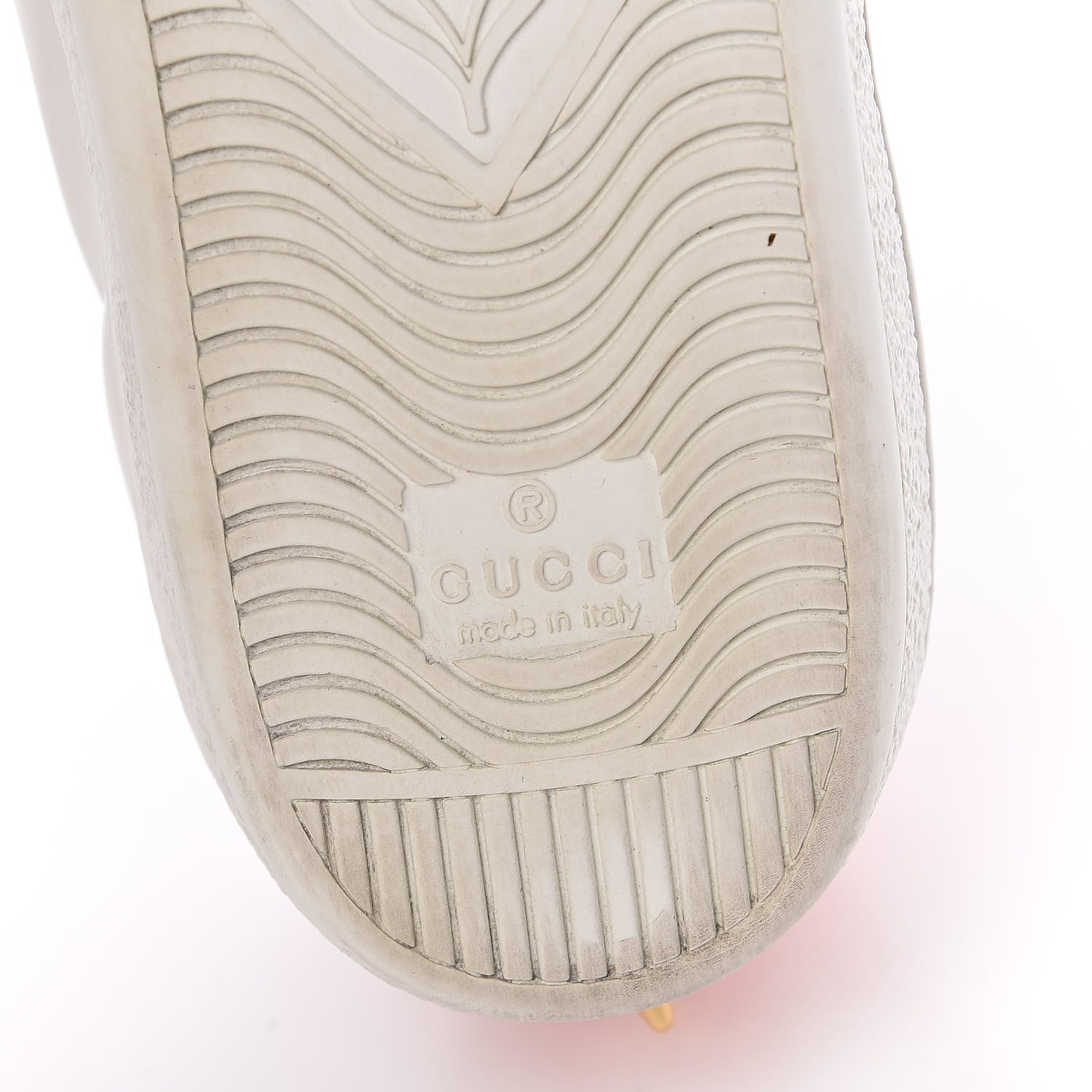 Gucci Calfskin Web Pearl Studded Womens Ace Sneakers 38 White 6 of 9