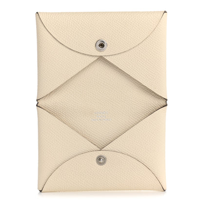 Hermes Epsom Calvi Card Case  Nata 5 of 12
