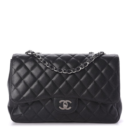 Chanel Caviar Quilted Jumbo Single Flap Black 1 of 10